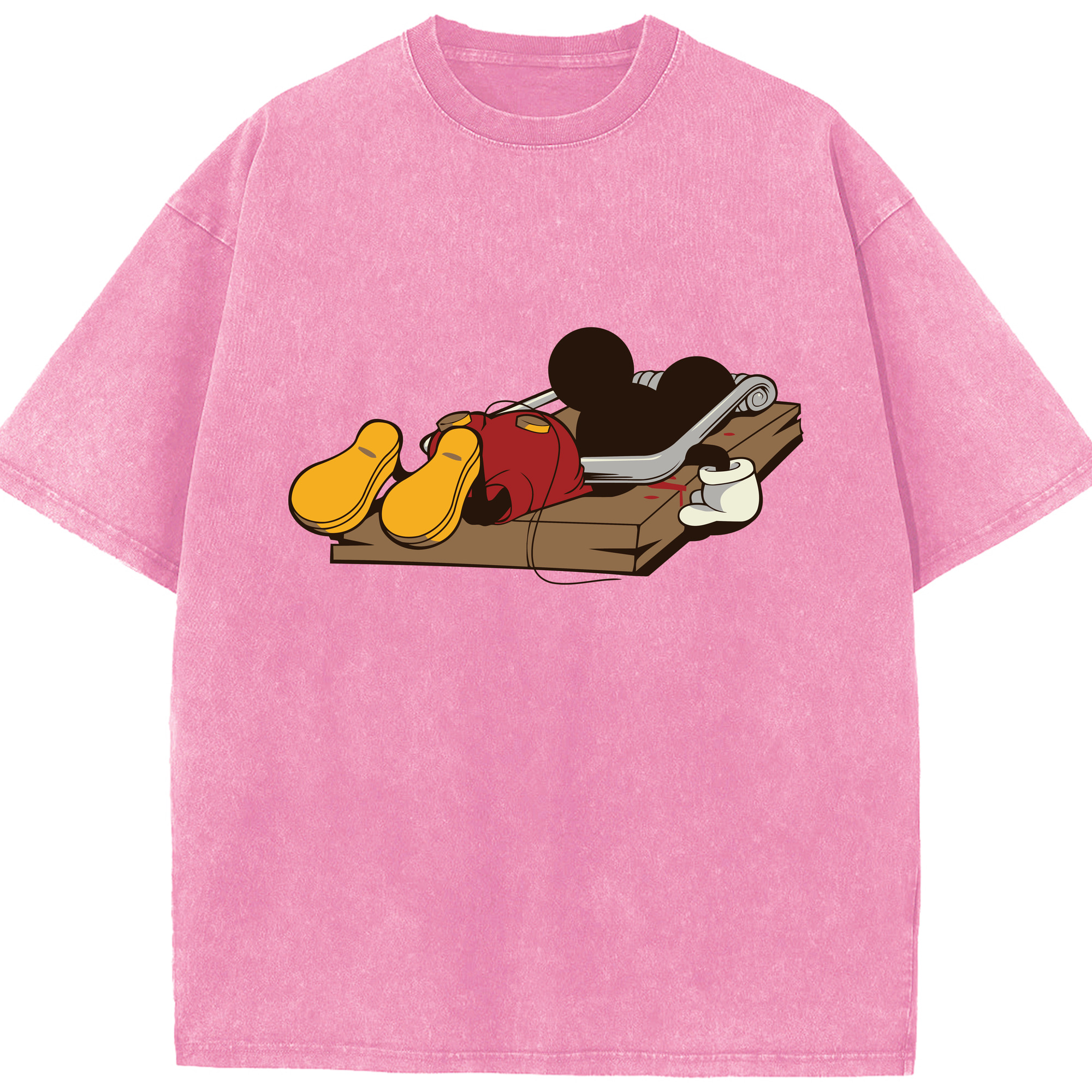 （画像用） ミッキーマウス Mickey Mouse 綿100% ヴィンテージ風 半袖Tシャツ（フロントプリント）